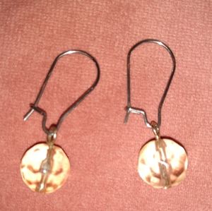 Faceted Smooth Sparkle Glass Bead Handmade Earrings Stainless Steel Wires New